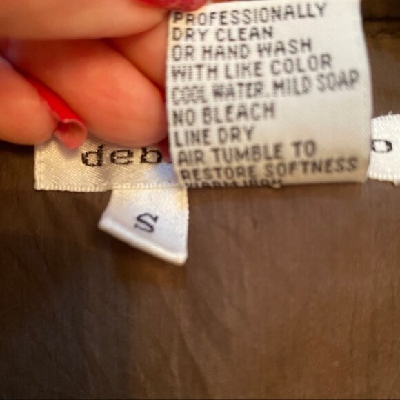 DEBRA DeROO VEST BROWN QUILTED BUTTON CLOSE SIZE S SMALL JACKET COAT - Picture 6 of 6